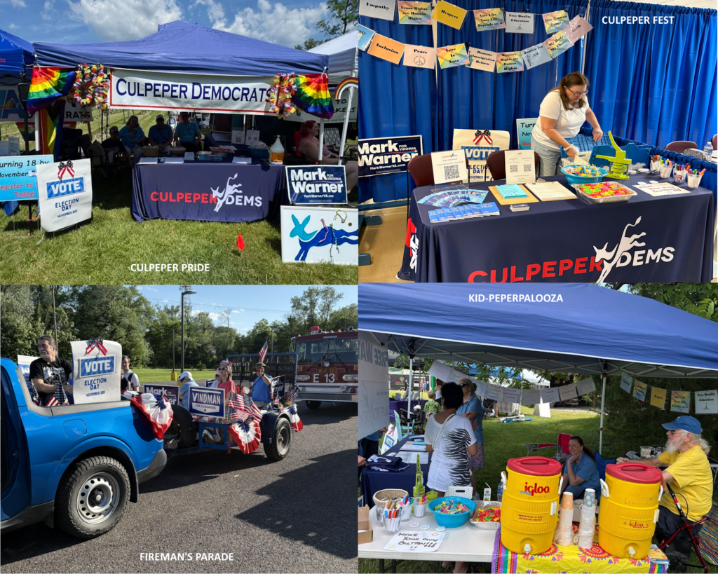 Culpeper Pride, Culpeper Fest, Kid-peperpalooza, and Culpeper Fireman's Parade