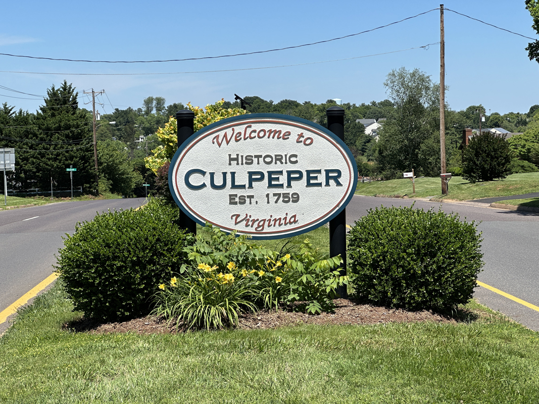 Welcome Culpeper Sign